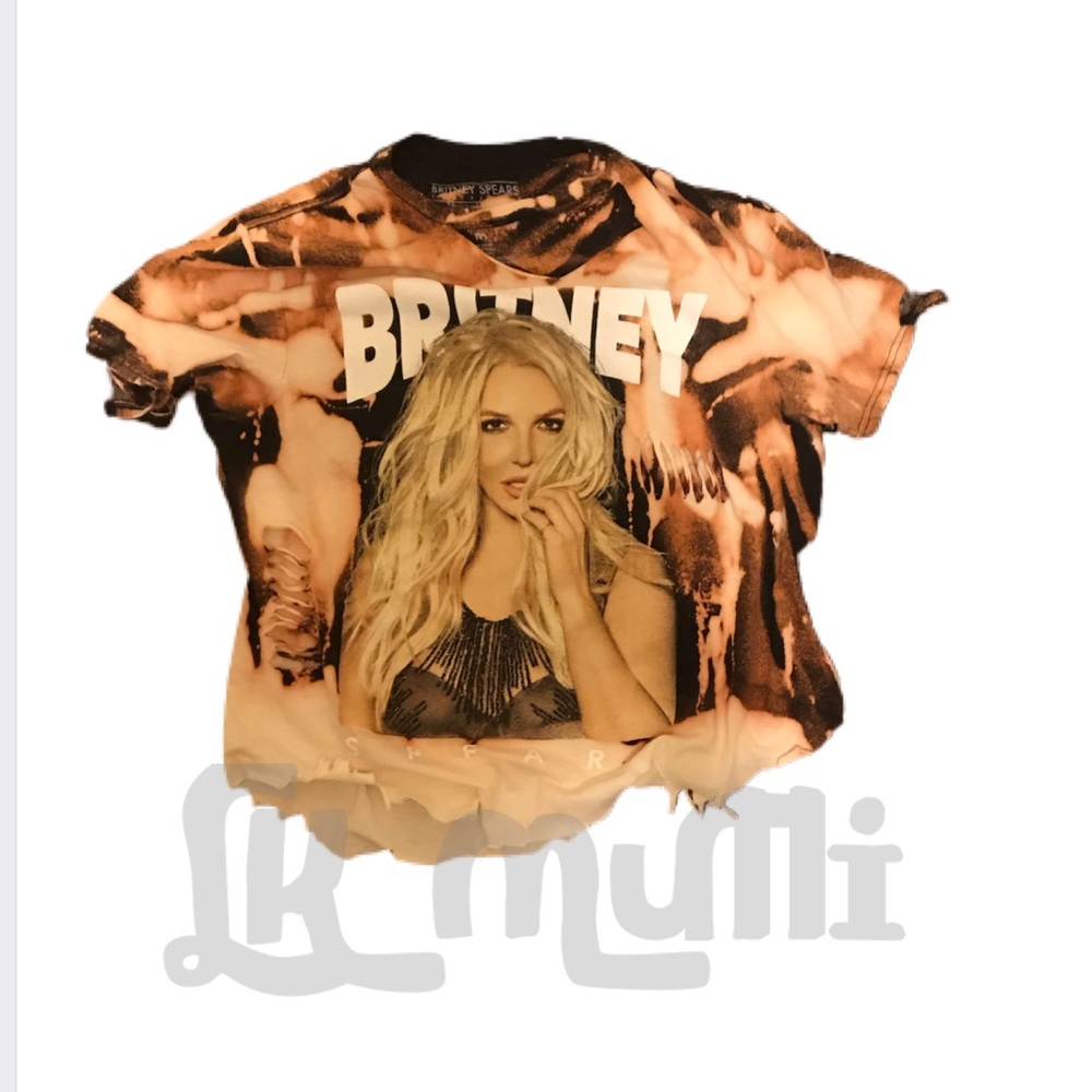 “Britney” destructed layering tee.